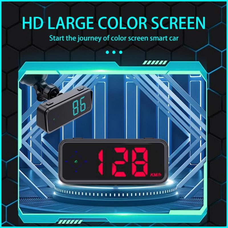 Car HUD Speedometer, USB Plug & Play Car Head up Display, Car Speedometer with KM/H & MPH Switch, Suitable for All Models, Car Electronics