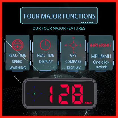 Car HUD Speedometer, USB Plug & Play Car Head up Display, Car Speedometer with KM/H & MPH Switch, Suitable for All Models, Car Electronics