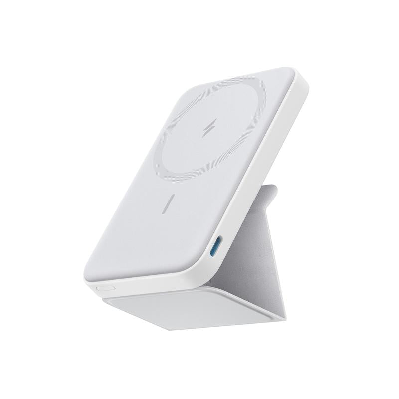 Anker Magnetic Power Bank, Built-In Foldable Stand, USB-C Port on the Side, 5,000Mah Capacity, Perfectly Compatible with Iphone 17/16/15/14/13 Series