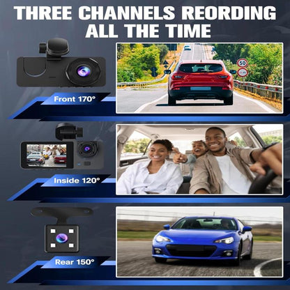 Car DVR with Dual Lens, Front Dash Camera for Cars, Mini Dashcams for Cars with Night Vision, Recording with 64GB